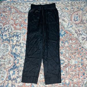 Tina + Jo Black Silky Drawstring Waist Track Pants SZ XS EUC